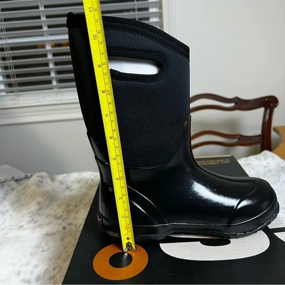 New Bogs Big Kids Black Classic High Pull On Rain Boots Wide sz 3 Y / 35 EU - Picture 6 of 12
